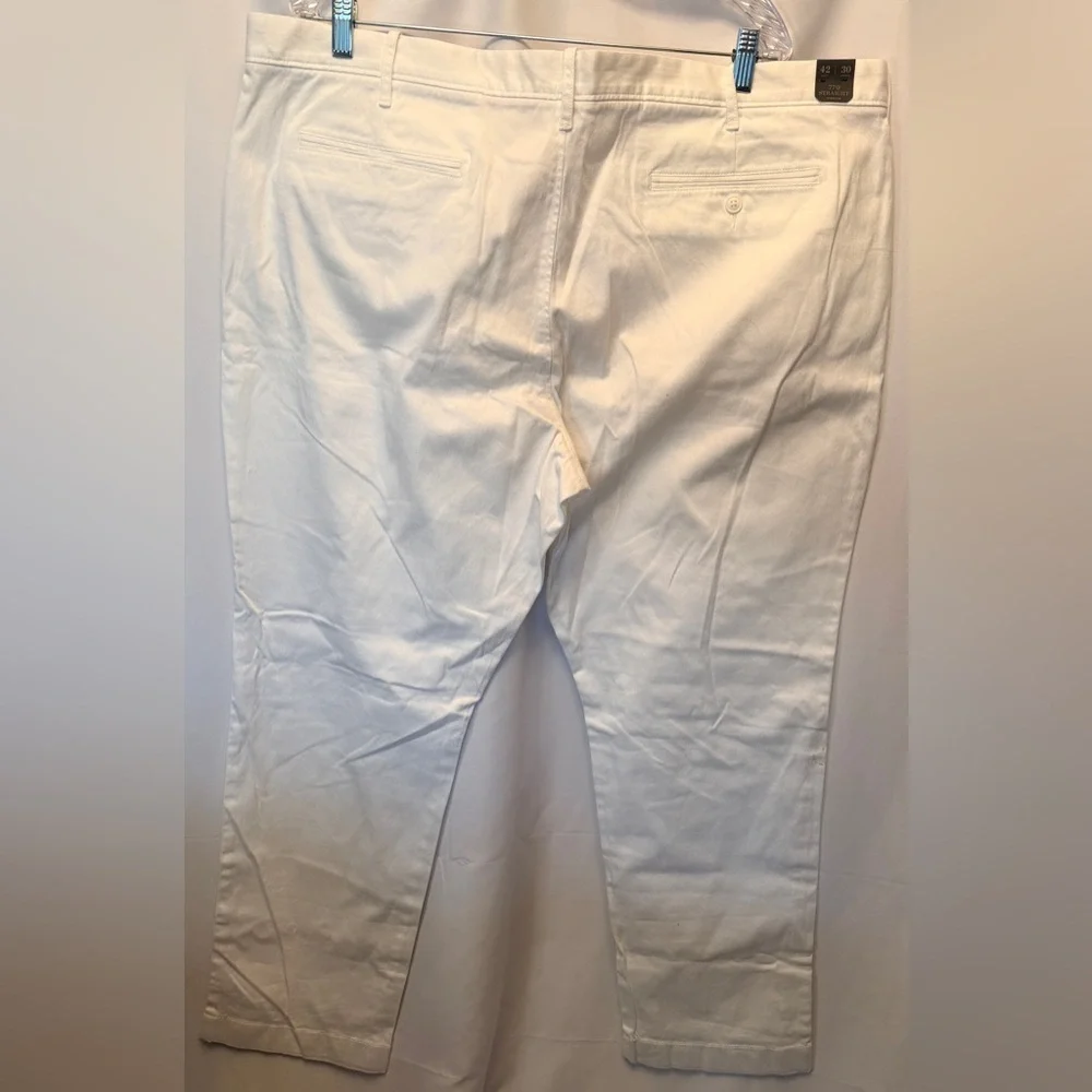 NWT‎ J.Crew Men’s Size 42x30 770 Straight Fit Stretch Chino Pants White